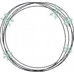 Stickdatei - Doodle Rahmen Schneeflocken